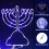 Udendørs Hanukkah Menorah Blå LED 3,7 m 2