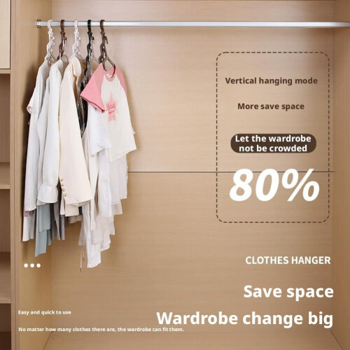 Space-Saving Clothes Hangers with5Hooks 2