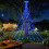 Udendørs Hanukkah Menorah Blå LED 3,7 m 5