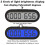 Multifunction Clock Car Dashboard Mounted Electronic Clock Backlight Digital Clock with Time Date Temperature Display 7
