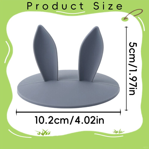 Coperchi per bicchieri in silicone a forma di orecchie di coniglio, 4x2 pollici, riutilizzabili 2