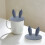 Coperchi per bicchieri in silicone a forma di orecchie di coniglio, 4x2 pollici, riutilizzabili 4