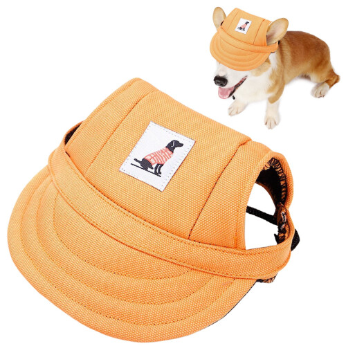 Chapéu de sol para cães com orifícios para orelhas e aba larga ajustável. 1