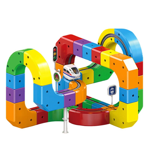 Σετ Ηλεκτρικών Μαγνητικών Ραγών Τρένου STEM Toy81PCS 1