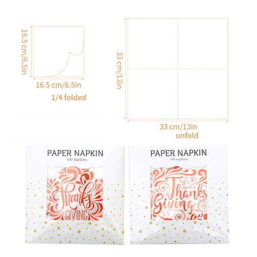 Serviettes de table jetables en forme de citrouille pour Thanksgiving (20 pièces) 2