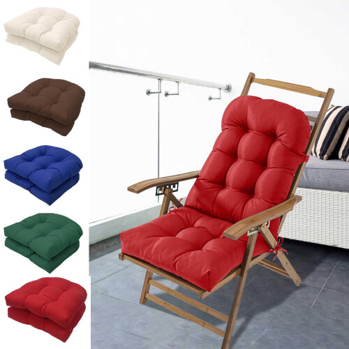 Cuscini per sedie in vimini, set da 2 per interni ed esterni