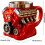 V8-motor kaffekrus rustfritt stål 3D Retro 355 ml 2
