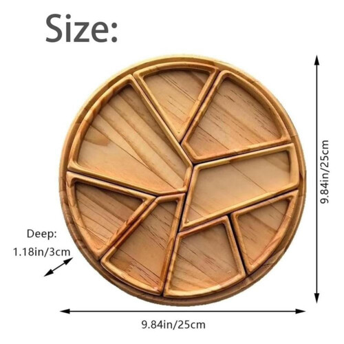 Funny Wooden Serving Tray with 8 Removable Compartments 1