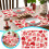 Rote Herz-Platzsets Valentinstag 45 x 28 cm 1