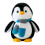 Pinguin-Plüschtier mit Schal, 23 cm, blau 1