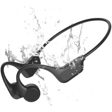 Auriculares de conducción ósea con MP3 de 32 GB, resistentes al agua IPX8, Bluetooth 5.3, diseño de oído abierto para nadar, correr, andar en