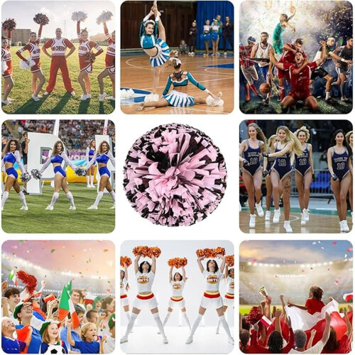 Cheer Poms Metallic Foil 10 Inch 8 Pack 1