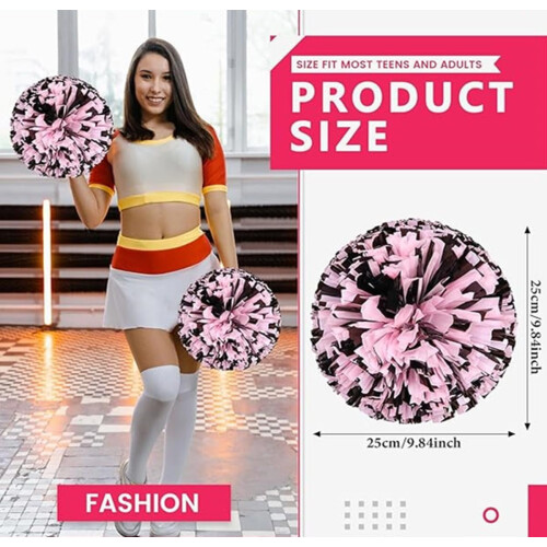 Cheer Poms Metallic Foil 10 Inch 8 Pack 2