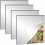 Wall Mirror Tiles Acrylic Frameless 12x12 Inch 4 Pack 3
