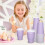 Gobelets à café jetables violet clair de Pâques, lot de 50 (12 oz). 6