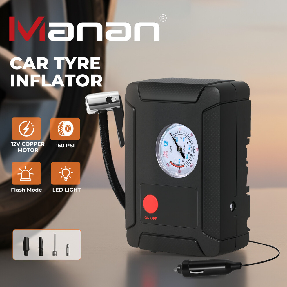 Manan 150Psi Digital Car Tyre Inflator 12V 9356877211362