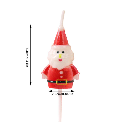 1.6" Snowman Christmas Cake Candles 1