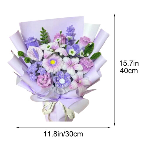 Forever Rose Bouquet Kit Handcrafted Fabric Roses 1 Set 2