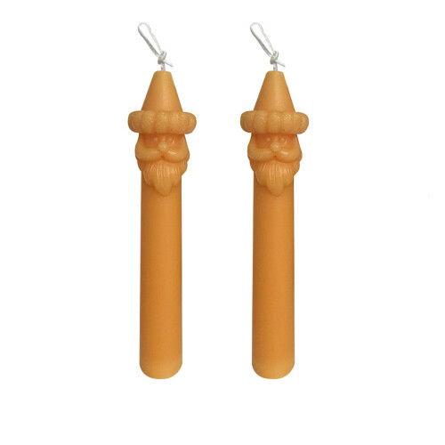Claus Pillar Candles Orange Long Pole 12-inch 1