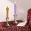Claus Pillar Candles Orange Long Pole 12-inch 6