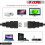 Καλώδιο HDMI υψηλής ταχύτητας, μήκος 6 πόδια, 18Gbps, καλώδιο υπολογιστή 2.0 4K στα 60Hertz HDR, 6
