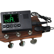 Czarny plastikowy tuner gitarowy z ekranem LCD 1 szt.