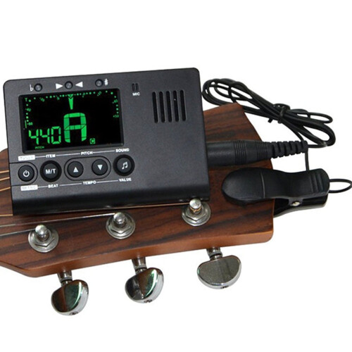 Ecran LCD pentru tuner de chitară din plastic negru, 1 buc.