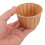 KALLORY Light Brown Paper Cupcake Liners with Rolled Edge Design for Cake Baking Use 50pcs 3