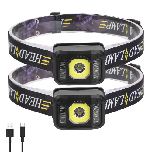 Rechargeable Motion Sensor Headlamp with6Light Modes