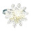 Perlen-Schneeflocken-Serviettenringe, elegantes, hohles Design, 4er-Set 2