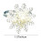 Perlen-Schneeflocken-Serviettenringe, elegantes, hohles Design, 4er-Set 3
