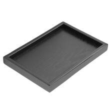 Bandeja de servir em madeira maciça, 22 x 15 x 2 cm