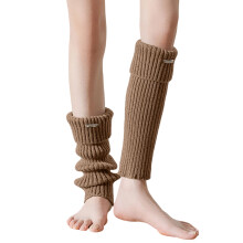 Pletené návleky na nohy s copánkovým stehem, khaki, 1 pár
