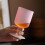 Rosa Kristallglas-Kelch, mattiert, 280 ml 4