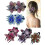 Set di 5 forcine vintage a doppio fiore con strass 1