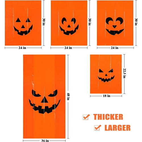 Τσάντες γκαζόν με κολοκύθες για το Halloween12 τεμάχια5 σχέδια 1