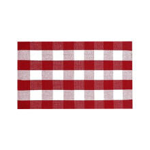 Buffalo Plaid Outdoor Rug Red White 110x70cm