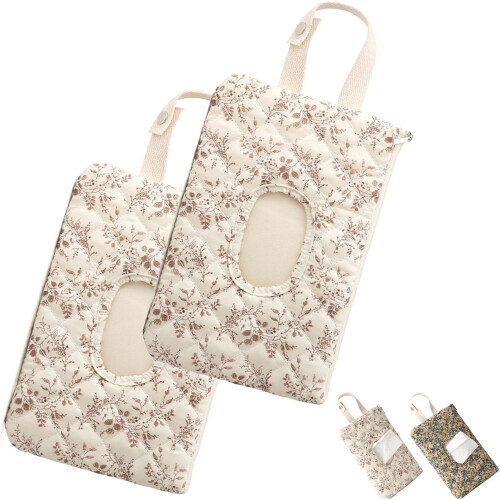 Gesteppter Feuchttuchbeutel mit Blumenmuster, 1 Stück