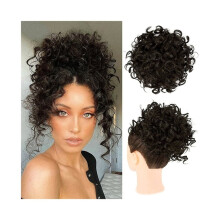Haaraccessoire voor een rommelige krullenknot met elastisch trekkoord.