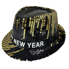 Chapeau de soirée à paillettes pour le Nouvel An, chapeau de gentleman, chapeau de jazz, chapeau pour adulte, chapeau pour festival, réunion de