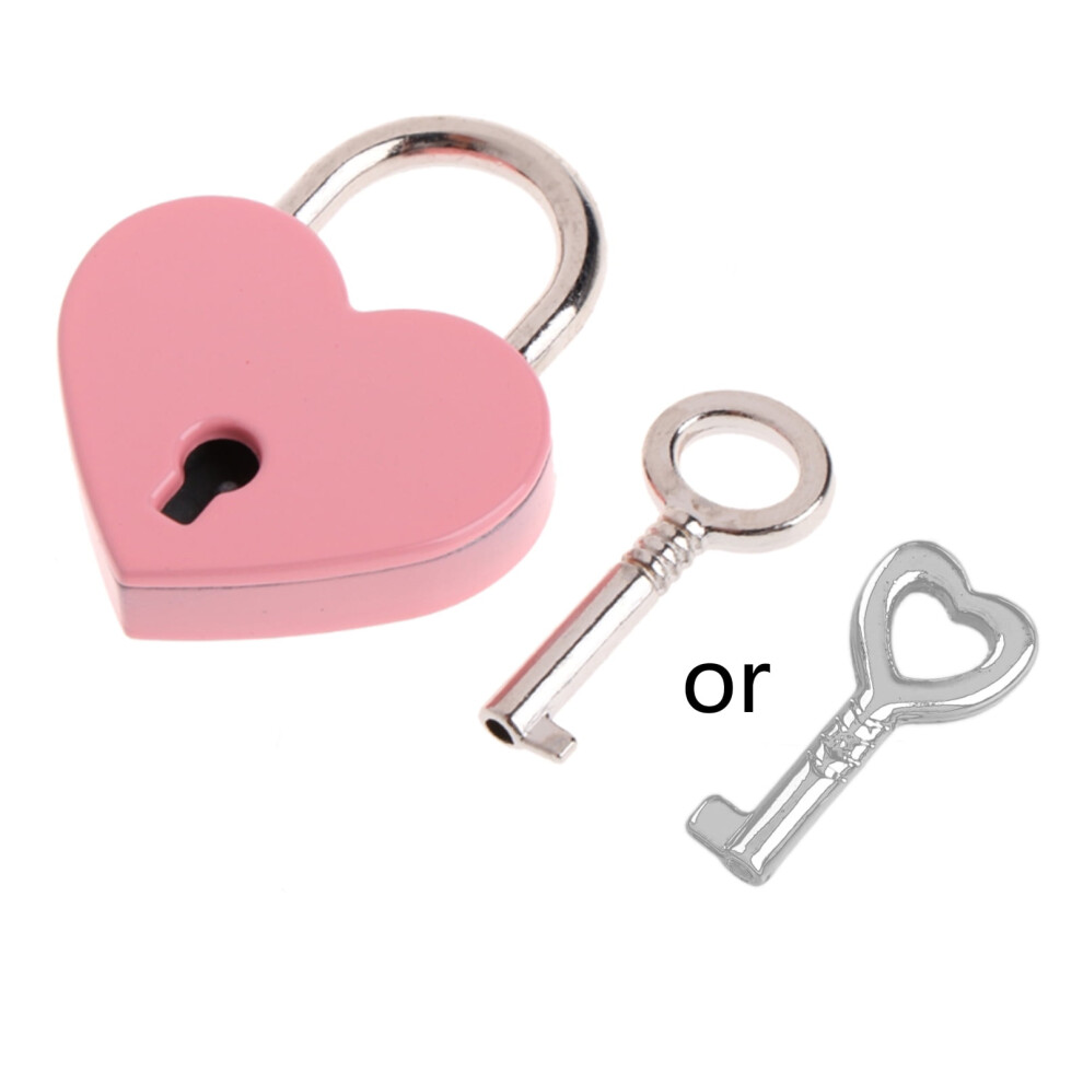 Yiemeen Metal Wishes Lock Mini Heart Archaize Padlocks With Key Jewelry Box Decorative Padlock For Lovers, Girls, Students 9402001196392