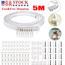 Fleksibel PVC-gardinskinne til loftet, 5 m