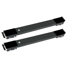 Rodillos de soporte para electrodomésticos, soporte para lavadora y secadora, color negro.