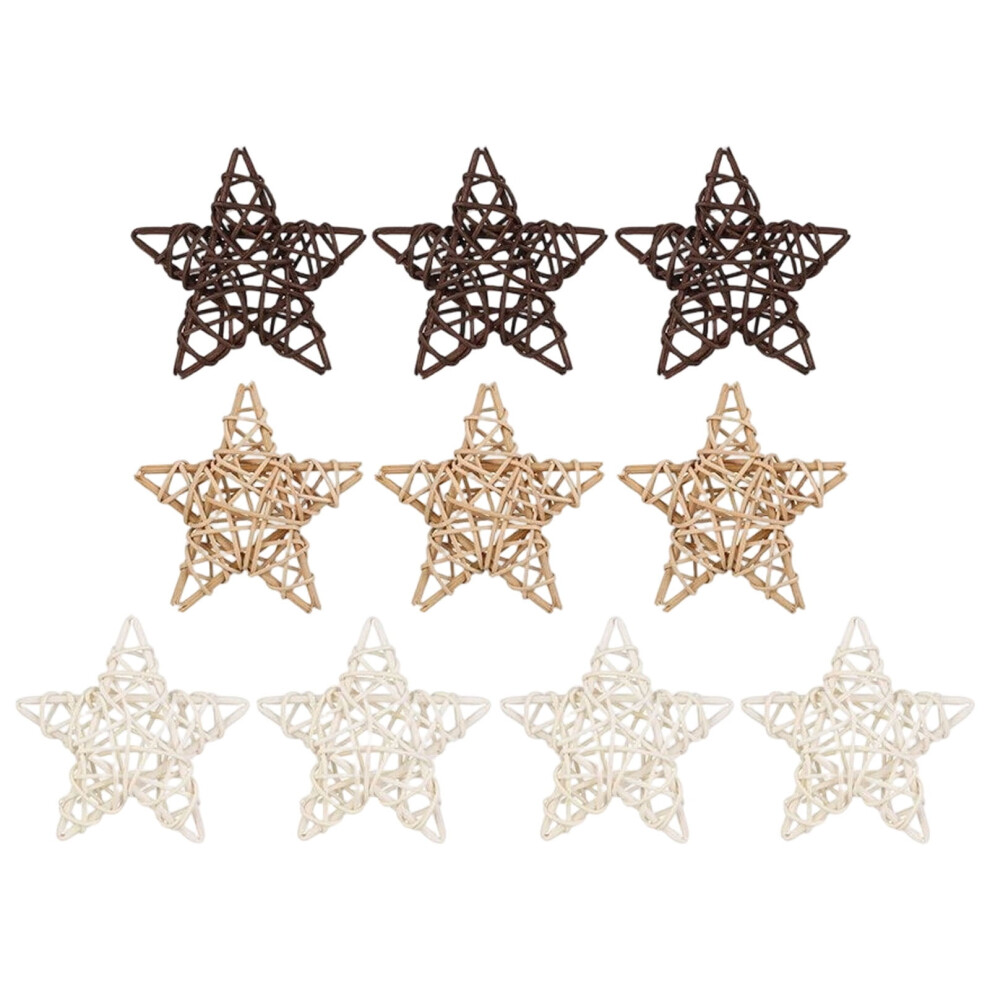 Bamboo Pole Photography,Rattan Photo Prop,Rattan Star & Heart Decor Set Natural Wicker Photo Props For Photography Home Decor & Tabletop Styling 9402001196378