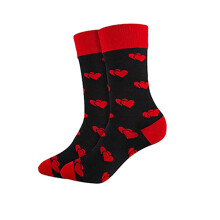 Valentijnsdag wintersokken voor dames, gebreide wintermode, sportieve fleece compressiesokken, unisex warme sokken, watermeloenrood