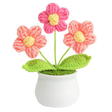 Håndvævet puff eclair dalens blomst potteornament