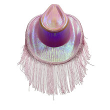Hata Cowboy Fringe Lonrach Glitter Pearl 1 phíosa