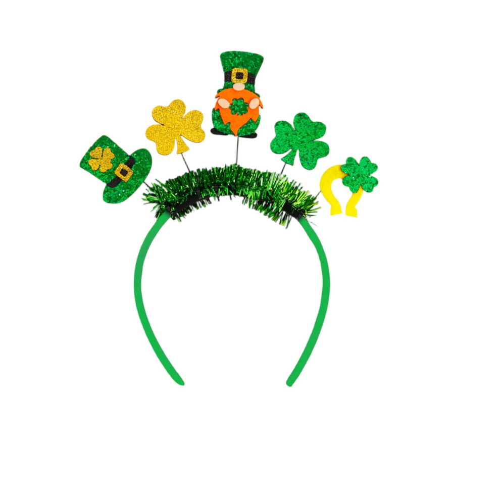 St. Patrick's Day sequin bow headband shamrock decoration 1