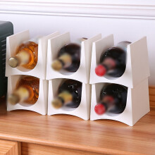 Porte-bouteilles empilable, style moderne et minimaliste, 6 pièces