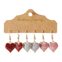 Oorbellen met druppelvormige hangers van imitatie druzy voor dames (3 paar)